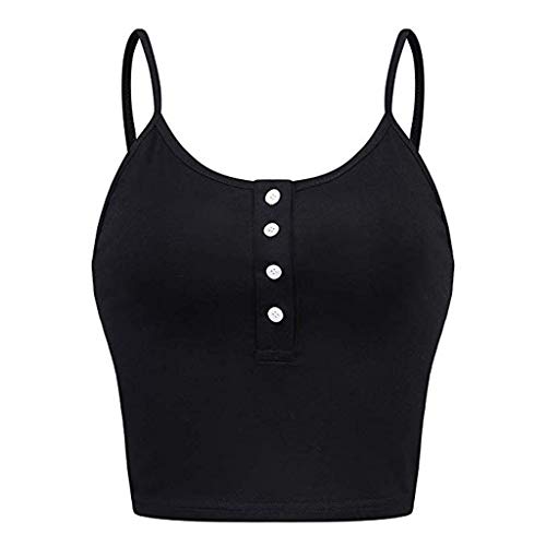 Jiabing Damen Sport Camouflage Crop Top Sexy Bauchfrei Ärmellos Oberteile Shirts BH-Tops Camisole Spaghetti Sommer Tops Bustier Tanktop Bra von Jiabing