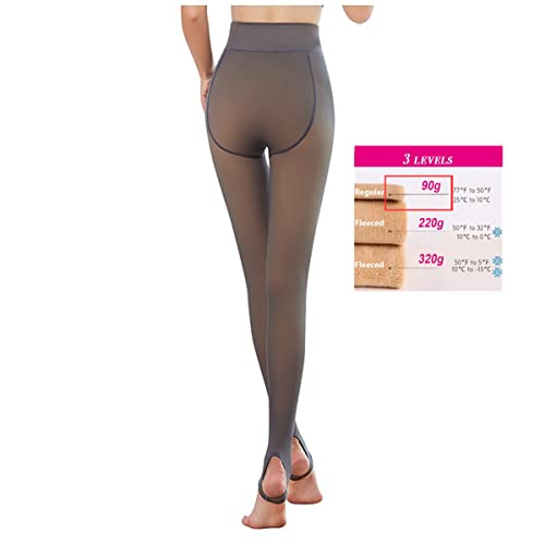 Jiabing Damen Strumpfhosen Plüschstrümpfe Perfekt Beine Abnehmen Gefälschte Durchscheinend Warm Fleece Pantyhose -wärmende Thermostrumpfhose für Damen von Jiabing