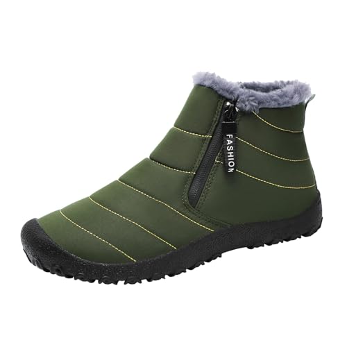 Jiabing Herren Barfußschuhe Winter Winterstiefel Warm Gefüttert Winterschuhe Outdoor Rutschfest Wasserdicht Traillaufschuhe Leicht Fitnessschuhe Wanderschuhe Rutschfest Barfuss Schuhe von Jiabing