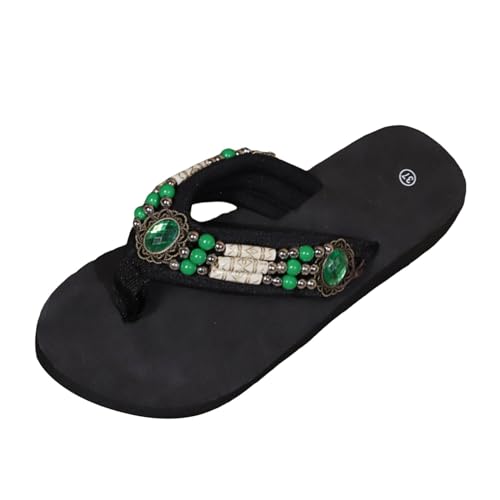 Jiabing Sommer Sandalen Keilabsatz Flip Flops Damen Elegant Zehentrenner mit Arch Perlen Glitzer Strasssteine Sandaletten Weiche Fußbett Pool Meer Strand Outdoor Rutschfest Jiabing Sommer Sandalen Keilabsatz Flip Flops Damen Elegant Zehentrenner mit Arch Perlen Glitzer Strasssteine Sandaletten Weiche Fußbett Pool Meer Strand Outdoor Rutschfest von Jiabing