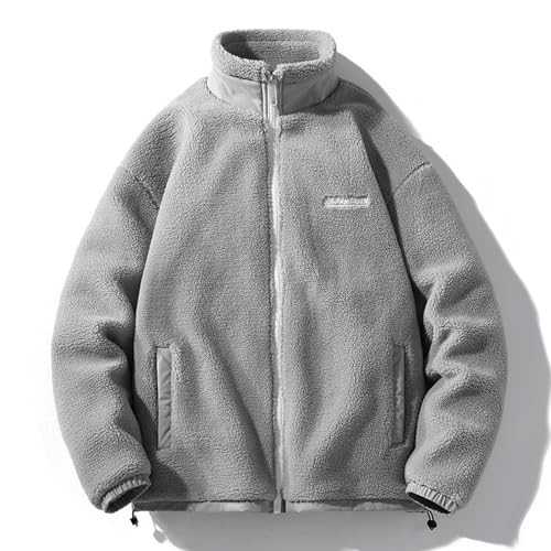 Jiabing Teddyfleece Jacke Herren Sherpa Jacke Fleecejacke Stehkragen Warm Winter Weich Übergangsjacke Vintage Jacke Plüschjacke Winterjacke Patchwork Teddy Fleece Oberbekleidung mit Reißverschluss Jiabing Teddyfleece Jacke Herren Sherpa Jacke Fleecejacke Stehkragen Warm Winter Weich Übergangsjacke Vintage Jacke Plüschjacke Winterjacke Patchwork Teddy Fleece Oberbekleidung mit Reißverschluss von Jiabing