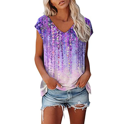 Shirt Damen Elegant ärmellose T-Shirt Tops Oberteile Frauen Schwarz Kleidung Frau Sommer Shirts Top Damen V-Ausschnitte Tshirt Casual Rundhals Klamotten Teenager Mädchen von Jiabing