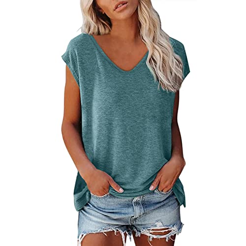 Shirt Damen T-Shirt Sommer Kurzarm Oberteile Blumen Motiv Tunika Shirt Pusteblume Drucken Lose Rundhals Tshirt Bluse Top von Jiabing