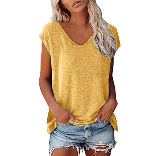 Shirt Damen T-Shirt Sommer Kurzarm Oberteile Blumen Motiv Tunika Shirt Pusteblume Drucken Lose Rundhals Tshirt Bluse Top von Jiabing