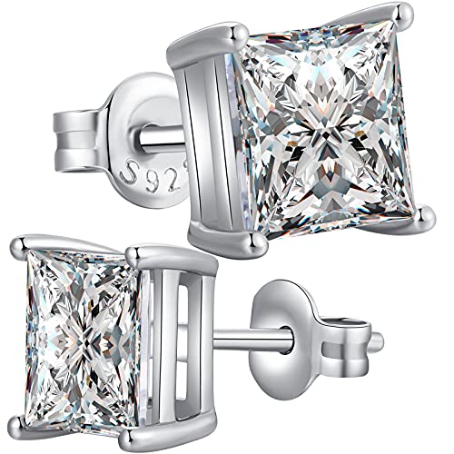 Ohrstecker Herren Damen Diamant Ohrringe Zirkonia 925 Sterling Silber Set Ohärring Für Mdchen Schmuck Damen 6mm von Jiahanzb