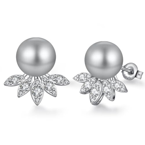 Graue Perlen Ohrstecker Perle Diamant Ohrringe Silber Perlen Ohrringe Frauen Cubic Zirkonia Perle Tropfen Ohrringe Sterling Silber Perle Ohrringe für Frauen 10MM weiß große CZ Perle Ohrringe baumeln Graue Perlen Ohrstecker Perle Diamant Ohrringe Silber Perlen Ohrringe Frauen Cubic Zirkonia Perle Tropfen Ohrringe Sterling Silber Perle Ohrringe für Frauen 10MM weiß große CZ Perle Ohrringe baumeln von Jiahanzb