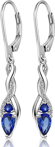 Ohrringe Silber 925 Hängend Damen Unendlichkeit Infinity Mit Zirkonia Kristall,schmuck Für Frauen von Jiahanzb