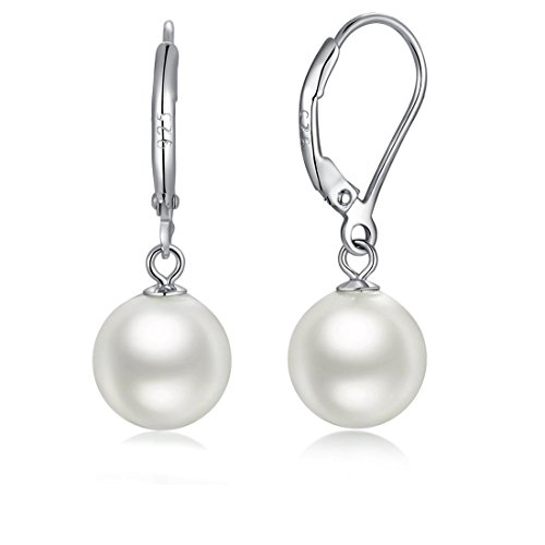 Perlen Ohrringe Damen Perlenohrringe Süßwasserperlen Hängend 925 Sterling Silber ohringe perlen echt von Jiahanzb