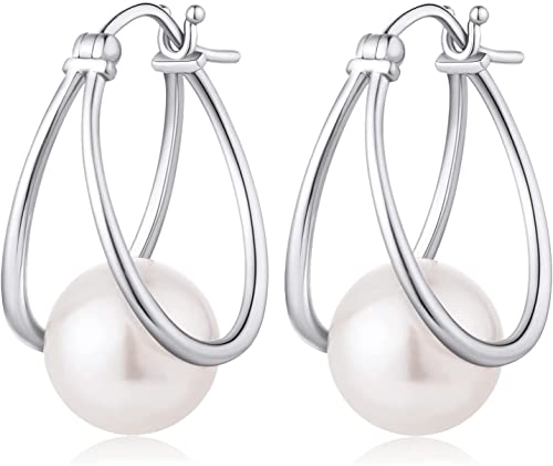Perlenohrringe Silber 925 Hängend - Damen Ohrringe Mit Perlen von Jiahanzb