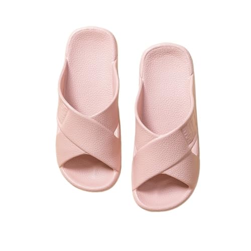 Jian1004 Badeschuhe Cross Design EVA-Hausschuhe for Damen und Herren für Duschen und für den Innenbereich(Black,45 EU) von Jian1004