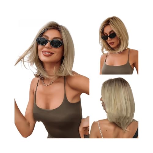 Perücken, Neue volle Kopfbedeckung, modische teilweise goldene Haare, Schwanz, lockig, kurze Hochtemperatur-Seidenkopfbedeckung, europäisch und Perücke for Frauen,Perücken Echthaar Perücken, Neue volle Kopfbedeckung, modische teilweise goldene Haare, Schwanz, lockig, kurze Hochtemperatur-Seidenkopfbedeckung, europäisch und Perücke for Frauen,Perücken Echthaar von Jian1004