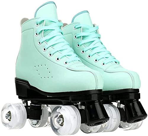 JianJud Erwachsene Zweireihige Rollschuhe Rollschuhe Mehrfarbige Erwachsene Männer Und Frauen Zweireihige Rollschuhe Allradblitz B,43 von JianJud