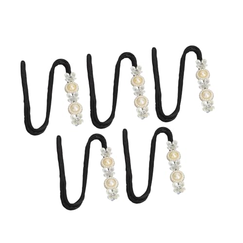 Pferdeschwanz-Haarknoten-Hersteller, Haarknoten-Hersteller, Glänzende Künstliche Perlenblume, 5 Stück, für den Täglichen Gebrauch für Frauen von Jiawu
