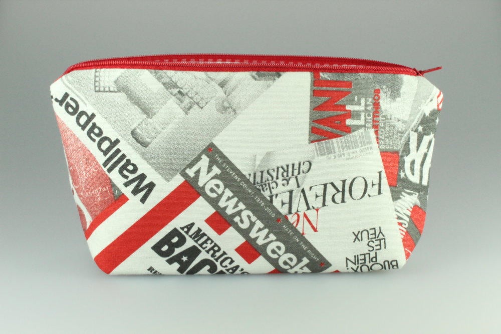 Newsweek Reißverschluss-Tasche/Beutel Newsweek Reißverschluss-Tasche/Beutel von JibbyrooSews