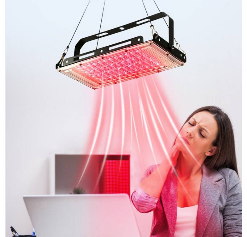 Jibenhome Infrarotlampe Rotlichtlampe mit Ständer,96 LEDs Infrarotlampe,660Nm & 850Nm, Infrarotlicht für Gesicht, Hals, Rücken und Haustiere,Rotlicht von Jibenhome