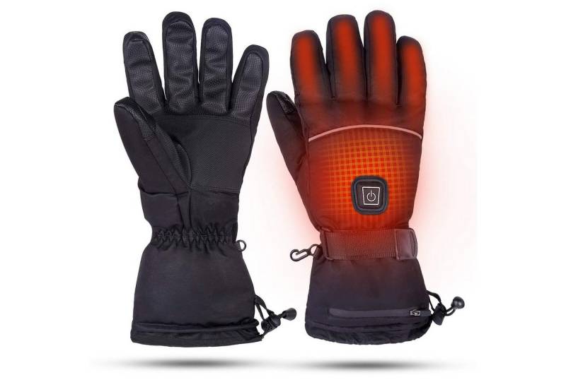 Jibenhome Skihandschuhe Handschuhe Damen Herren,Thermo Handschuhe Touchscreen,bis zu 55°C Winterhandschuhe,3 Heizungsstufe,Wasserdichte & Winddichte von Jibenhome