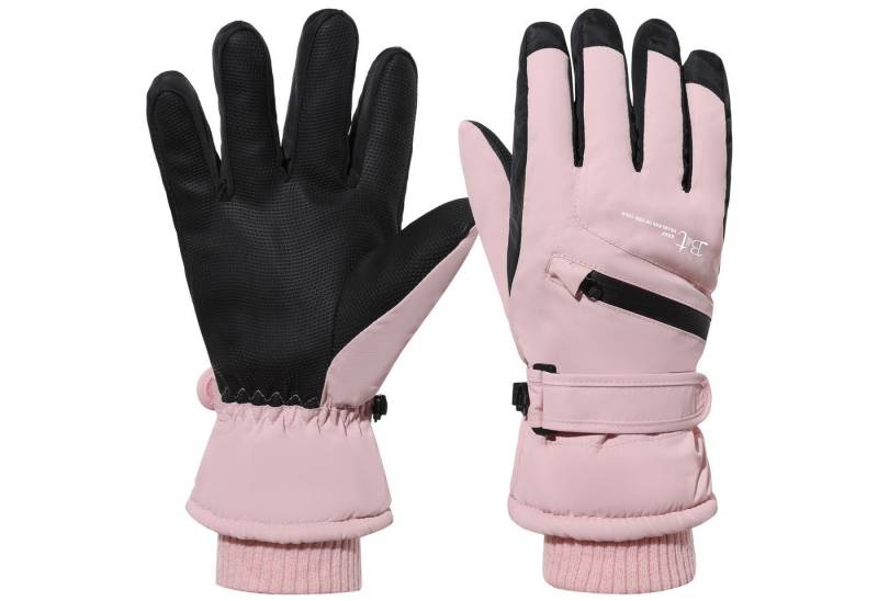 Jibenhome Skihandschuhe Wasserdichte Handschuhe für Männer Frauen Touchscreen,Winddicht,Wärm Thermohandschuhe von Jibenhome