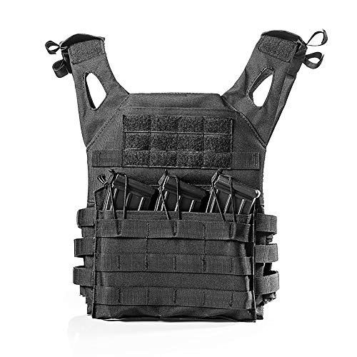 Jieaissna Outdoor Sicherheitsweste Airsoft Weste Jagd Verstellbare Weste Schwarz, Schwarz, Medium Jieaissna Outdoor Sicherheitsweste Airsoft Weste Jagd Verstellbare Weste Schwarz, Schwarz, Medium von Jieaissna