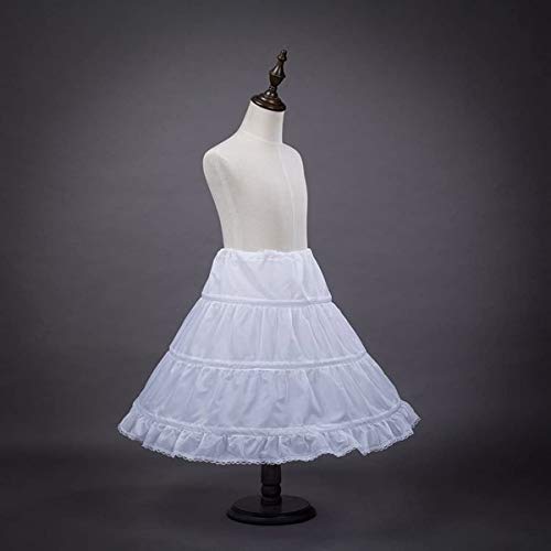 Mädchen Petticoat,3 Reifen Reifrock Krinoline Röcke & Skorts Petticoat Tutu Rock Kinder Unterrock Brautkleid für Brautjungfer Hochzeitsfeier 3-15 Jahre von Jieddey