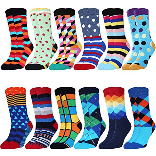 Jeasona Bunte Socken Damen 39-42 Lustige Socken Damen Baumwolle Farbige Witzige Anzugsocken für Frauen (Bunte 9126A) von Jeasona