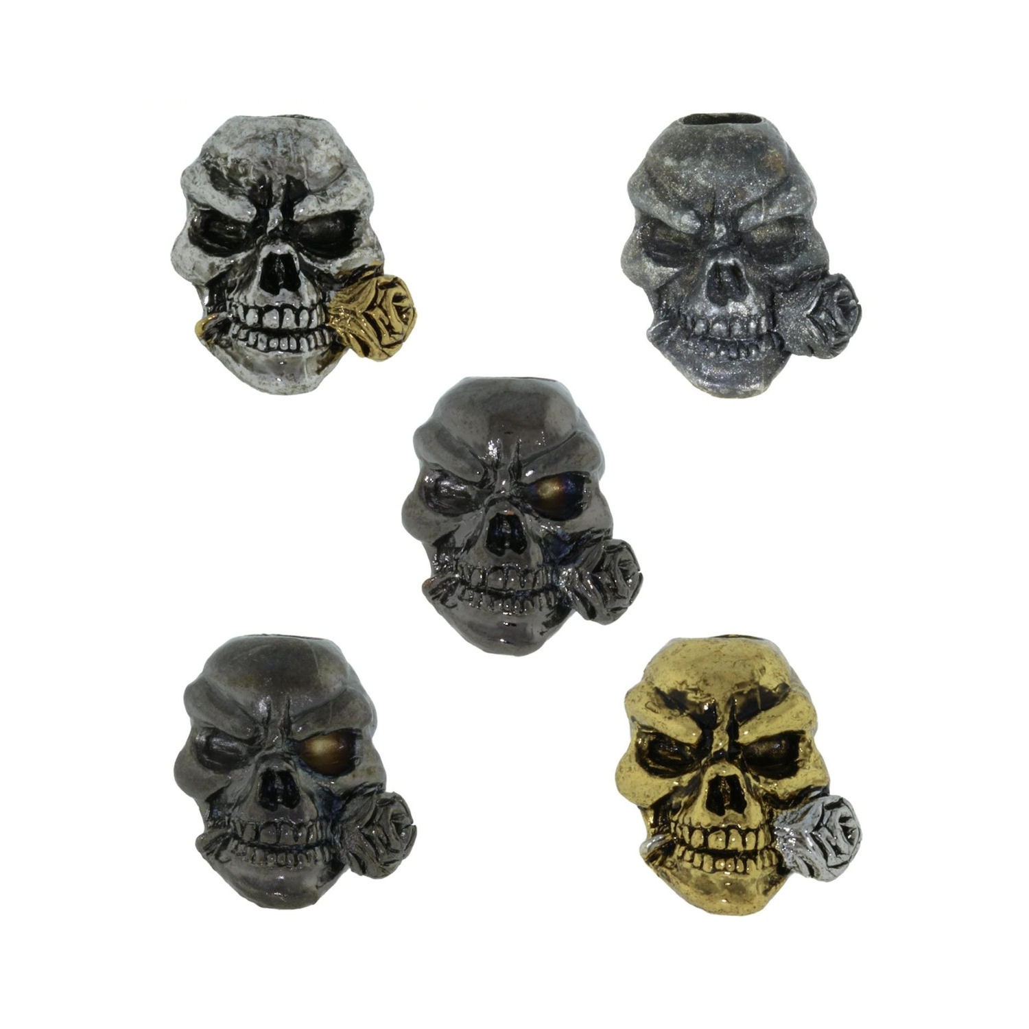 Rose Skull Paracord/Leder Lanyard Bead Von Schmuckatelli Co Rose Skull Paracord/Leder Lanyard Bead Von Schmuckatelli Co von JigProShop
