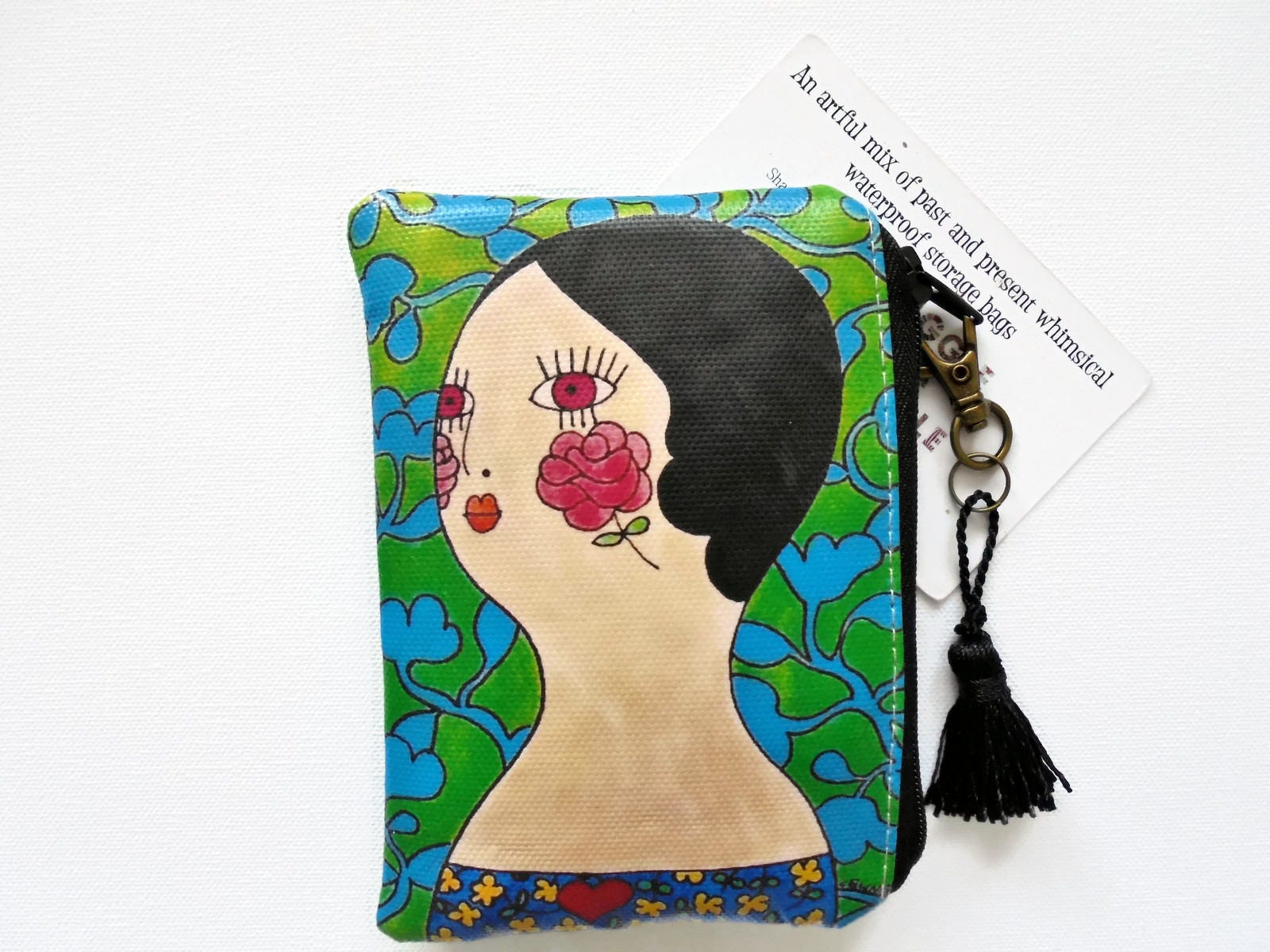 1970S Vibe Vegan Wallet Wasserfester Kartenhalter Aus Kunstleder von JiggleMaWiggle