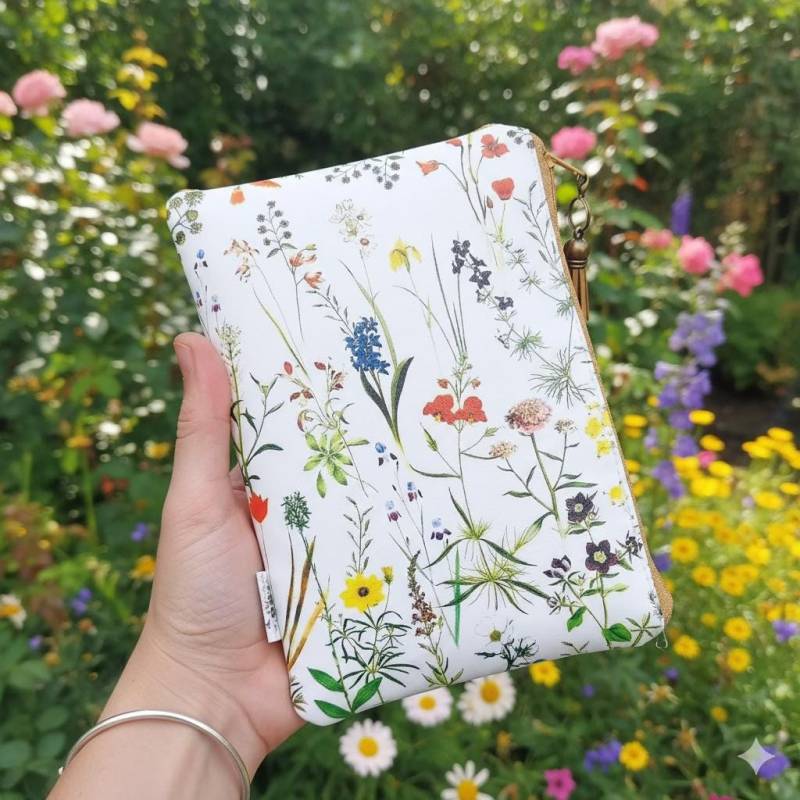 Blumen Geldbeutel Aus Leder Pass - & Kartenhalter von JiggleMaWiggle