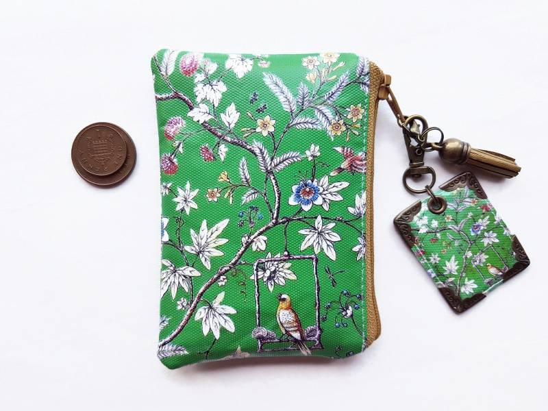 Chinoiserie Vegan Leder Geldbörse Geldbörse Mit Blumenmuster von JiggleMaWiggle