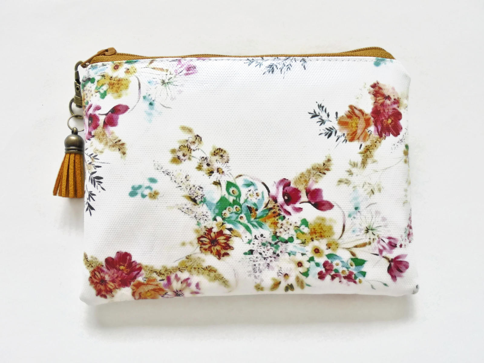 Floral Vegan Kunstleder Geldbörse Schlanke Geldbörse von JiggleMaWiggle