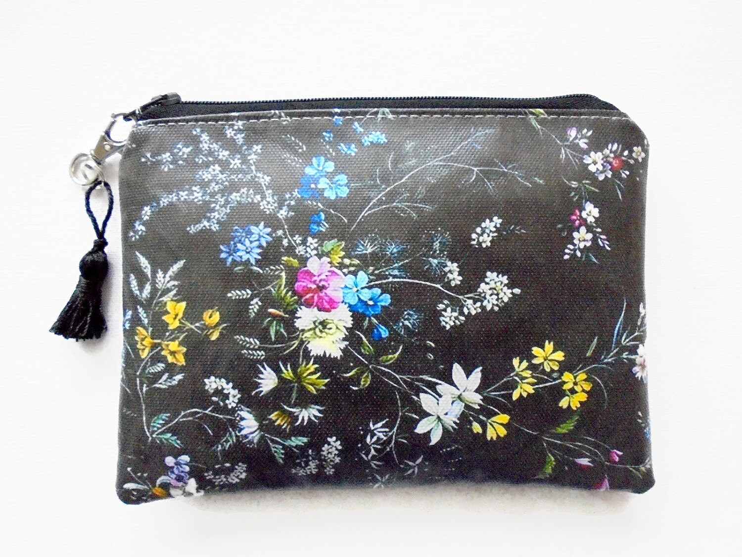 Floral Vegan Kunstleder Geldbörse Schlanke Geldbörse von JiggleMaWiggle