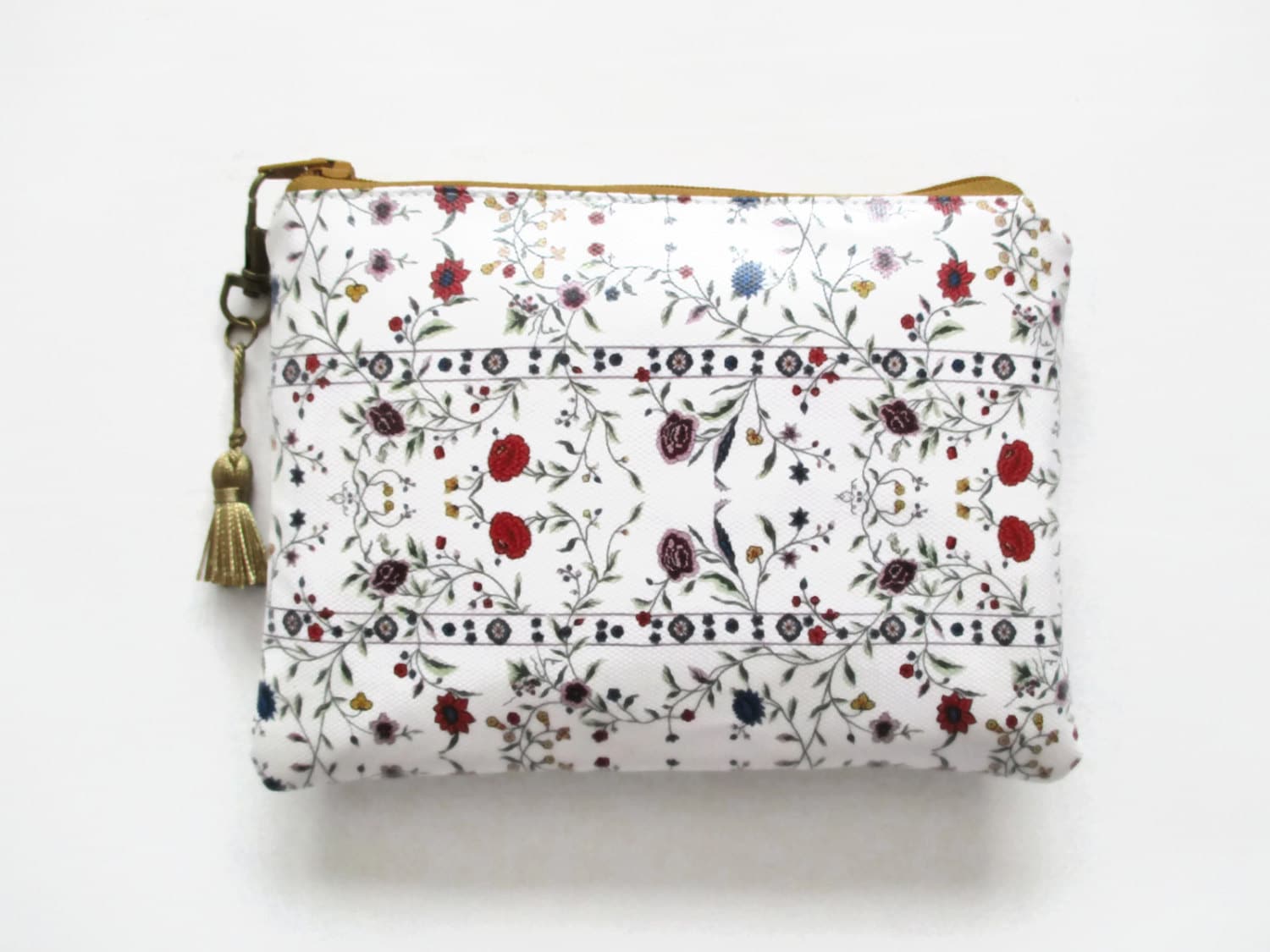 Floral Vegan Kunstleder Geldbörse Schlanke Unisex Geldbörse von JiggleMaWiggle