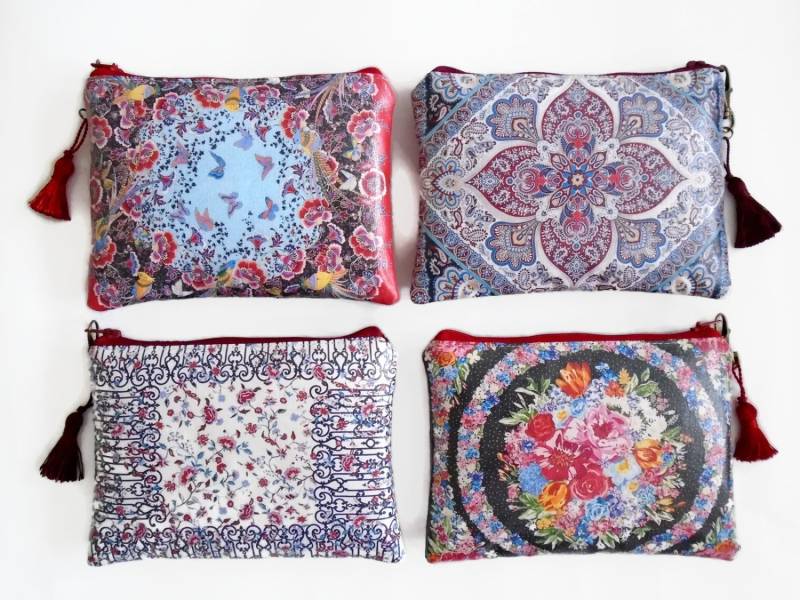 Gemusterte Geldbörse Aus Veganem Leder Schlanke Unisex-Geldbörse von JiggleMaWiggle