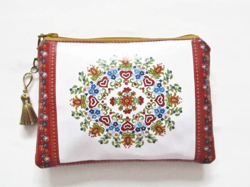 Gemusterte Geldbörse Aus Veganem Leder Schlanke Unisex-Geldbörse von JiggleMaWiggle