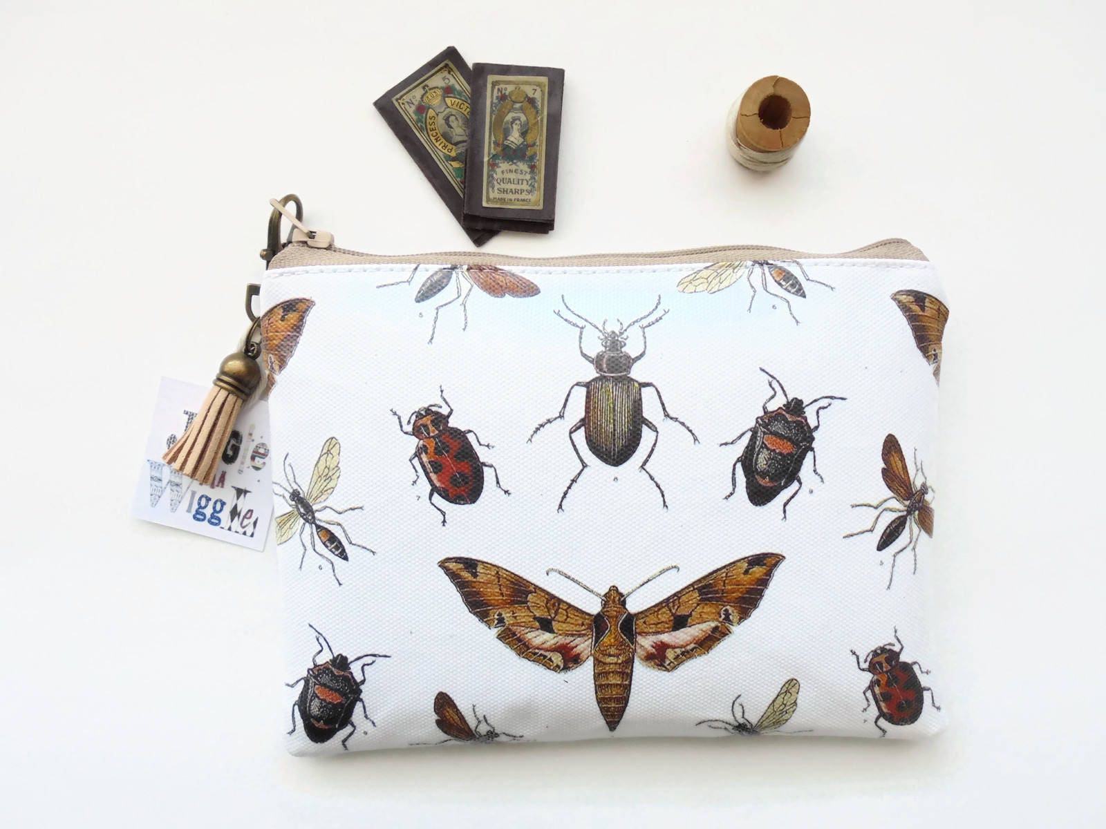 Gemusterte Vegan Kunstleder Geldbörse Geldbörse von JiggleMaWiggle