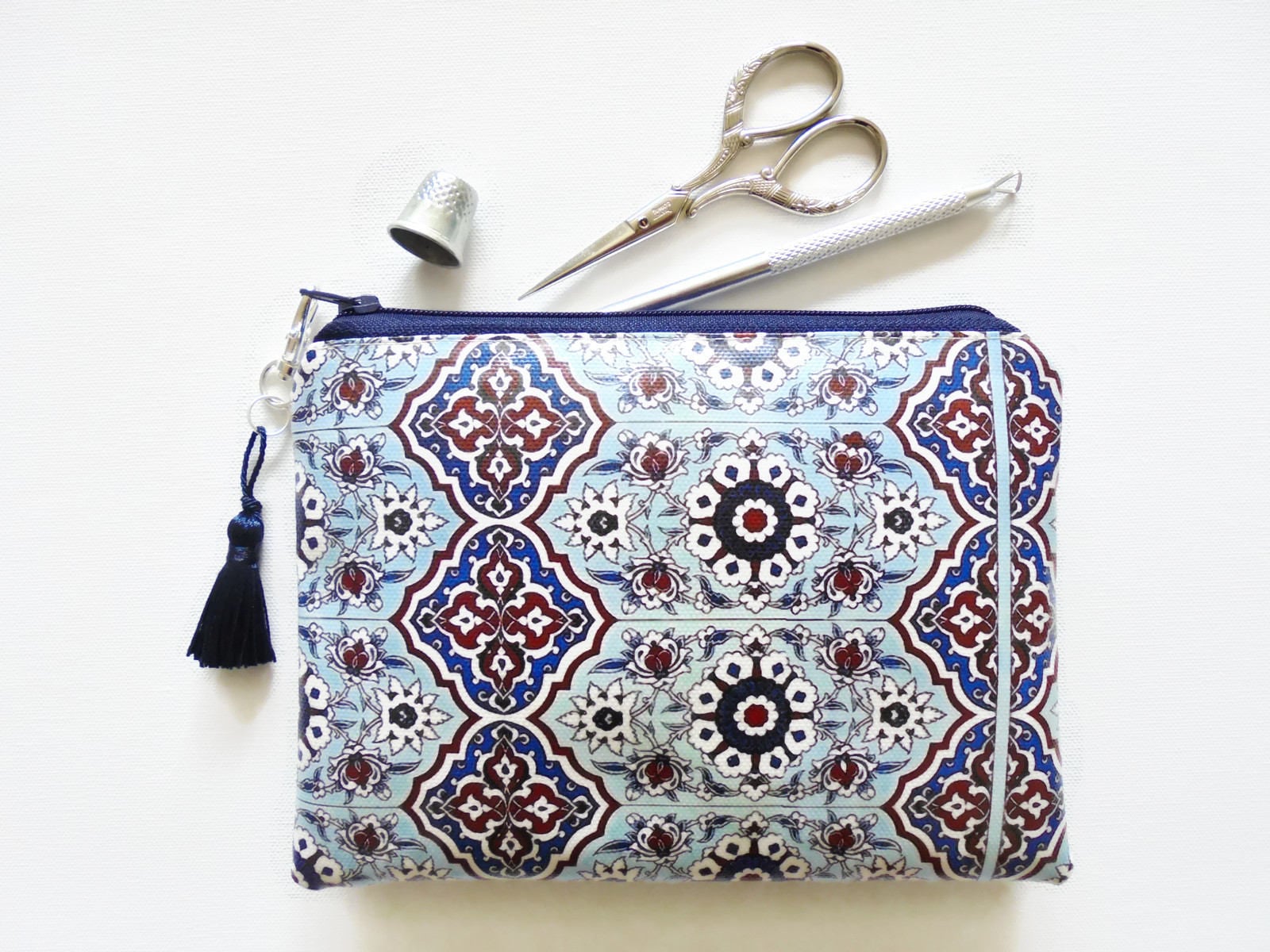 Gemusterte Vegan Kunstleder Geldbörse Schlanke Geldbörse von JiggleMaWiggle