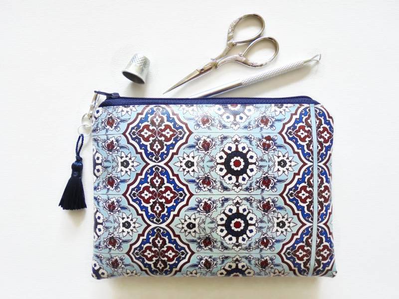 Gemusterte Vegan Kunstleder Geldbörse Schlanke Geldbörse von JiggleMaWiggle