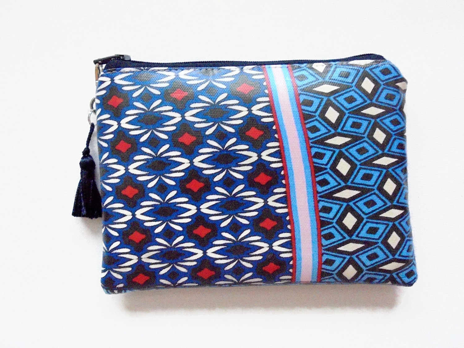 Gemusterte Vegan Kunstleder Geldbörse Schlanke Geldbörse von JiggleMaWiggle