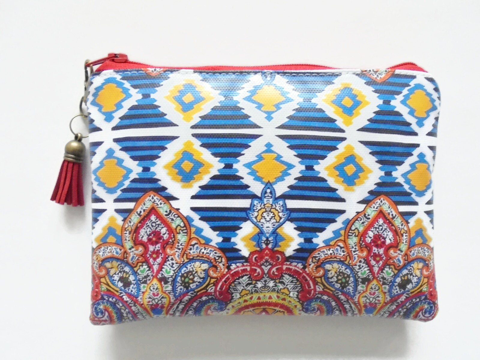 Gemusterte Vegan Kunstleder Geldbörse Schlanke Geldbörse von JiggleMaWiggle