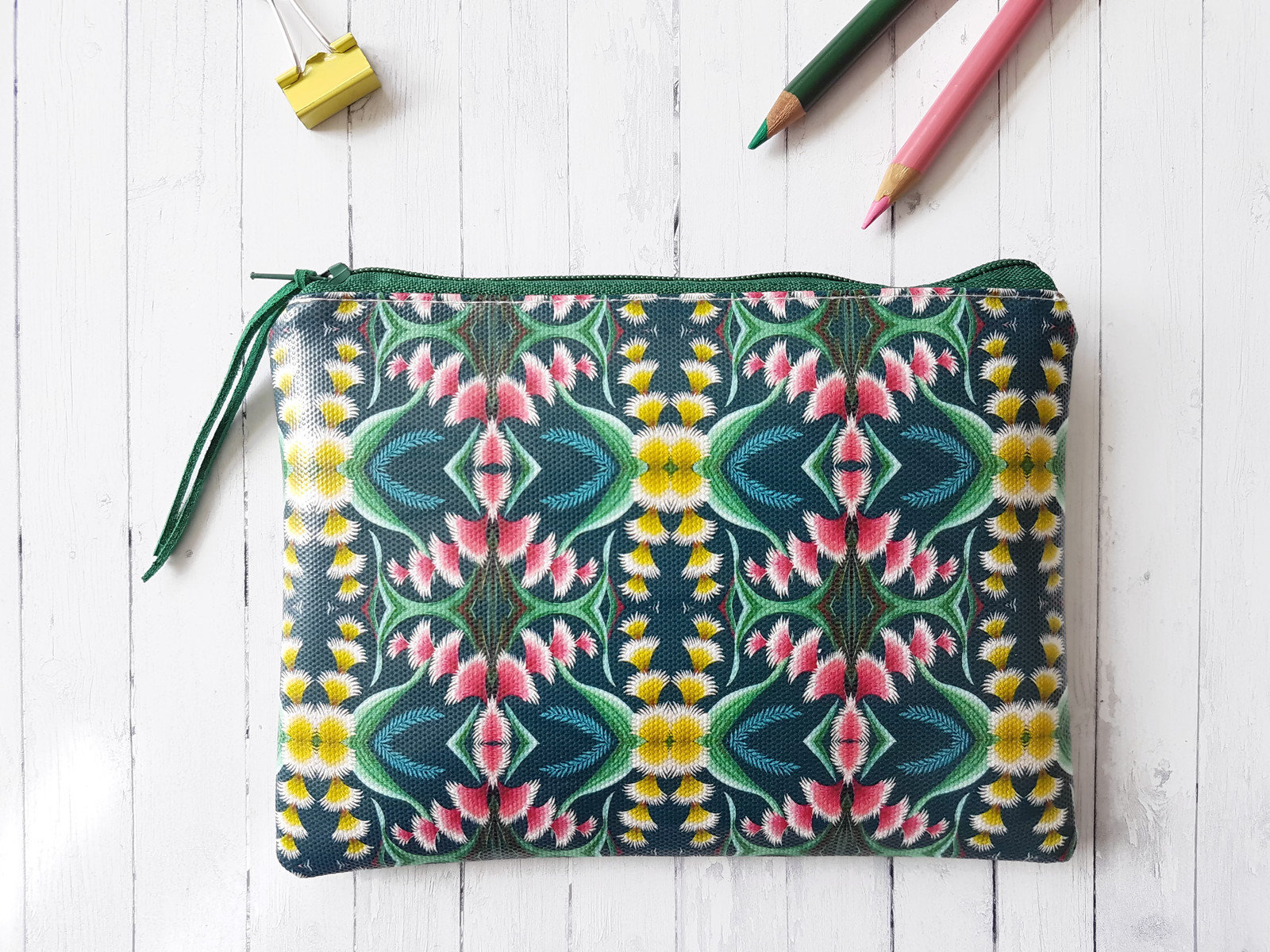 Gemusterte Vegan Kunstleder Geldbörse Schlanke Unisex Geldbörse von JiggleMaWiggle