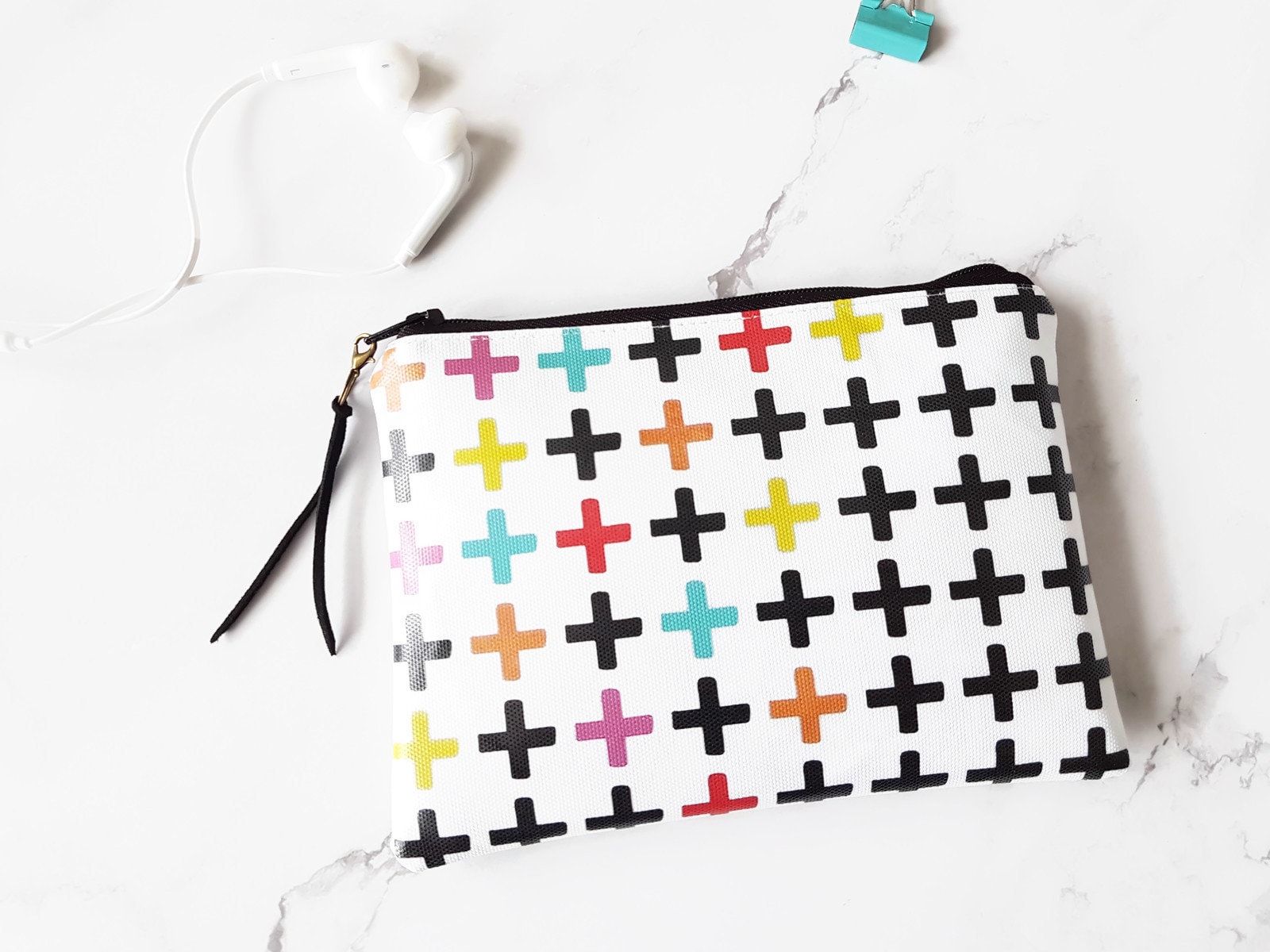 Gemusterte Vegan Kunstleder Geldbörse Schlanke Unisex Geldbörse von JiggleMaWiggle