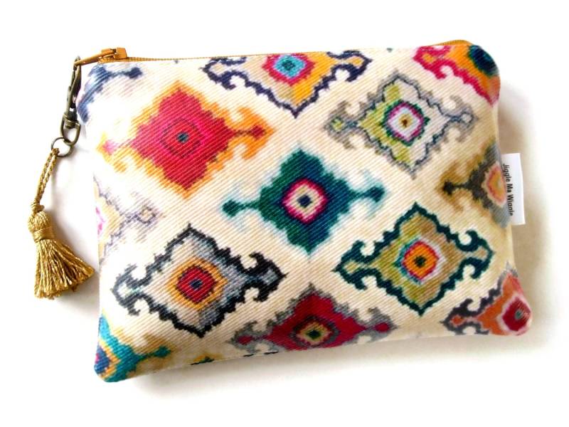 Gemusterte Vegan Kunstleder Geldbörse Schmaler Kartenhalter von JiggleMaWiggle