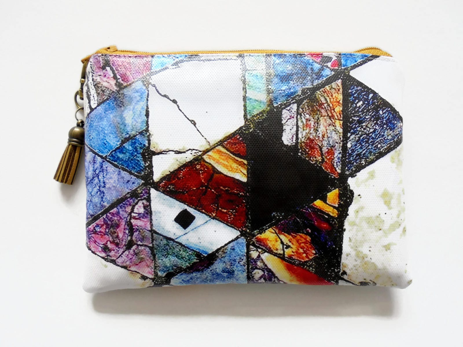 Gemusterte Vegan Kunstleder Geldbörse Unisex Minimalist Geldbörse von JiggleMaWiggle