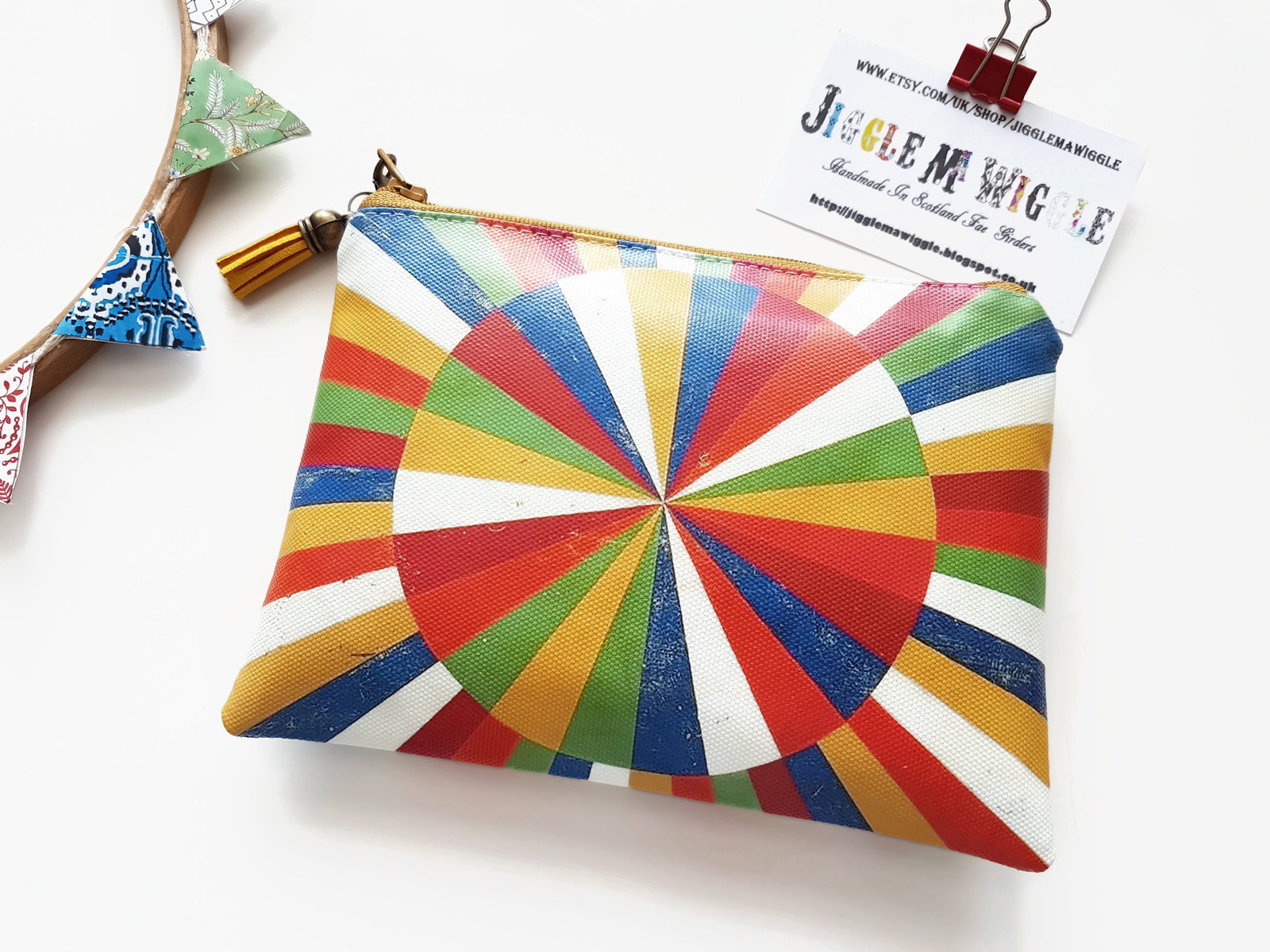 Gemusterte Vegan Kunstleder Geldbörse Unisex Schlanke Geldbörse von JiggleMaWiggle