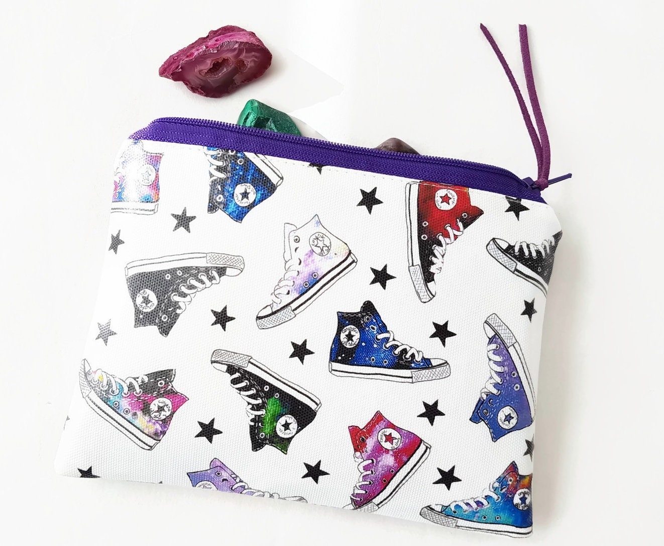 Gemusterte Vegan Kunstleder Geldbörse Unisex Schlanke Geldbörse von JiggleMaWiggle