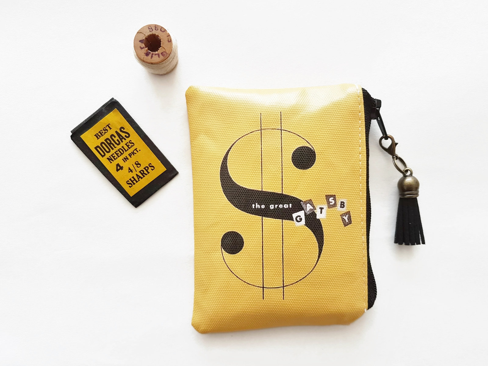 Handgemachtes Geschenk, Veganes Geschenk The Great Gatsby Kreditkartenetui, Geldbörse Aus Veganem Leder von JiggleMaWiggle