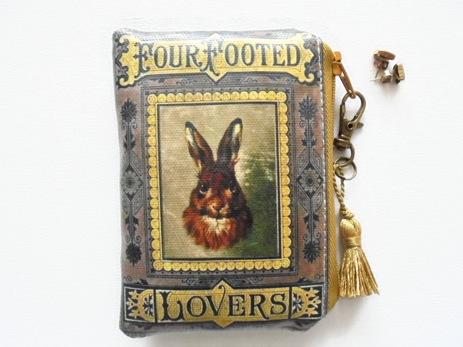 Hase Print Vegan Geldbörse Wasserfester Kreditkartenbeutel von JiggleMaWiggle