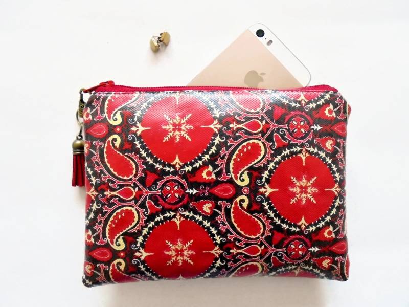 Portemonnaie Aus Kunstleder Schmale Geldbörse Mit Muster von JiggleMaWiggle