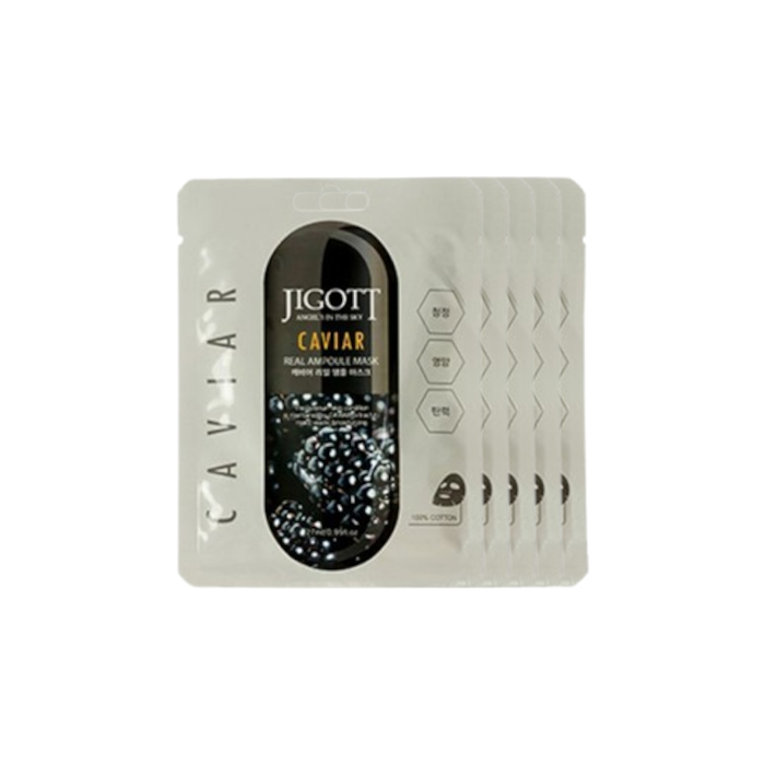 Jigott - Real Ampoule Mask Caviar - 1pc (5ea) Set von Jigott