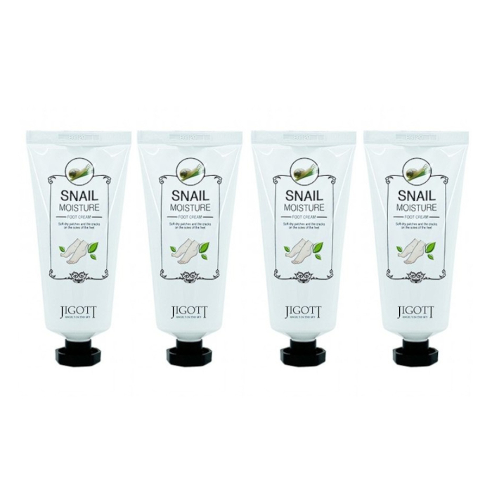 Jigott - Snail Moisture Foot Cream - 100ml (4ea) Set von Jigott