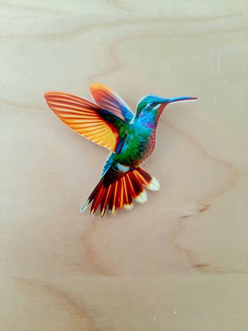 Farbenfrohe Kolibri-Brosche Handgemachte Kristallbrosche Aus Kunstharz Farbenfrohe Kolibri-Brosche Handgemachte Kristallbrosche Aus Kunstharz von JihaDesignCZ